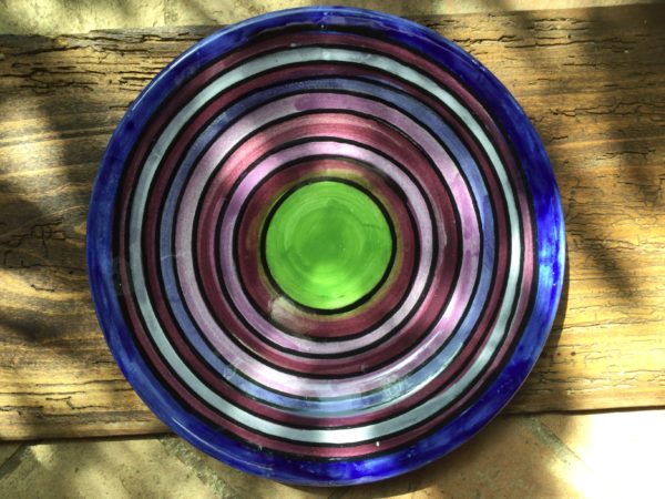 dinner plate purple stripes