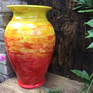big vase red and yellow