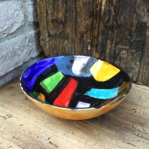 small bowl geometric sepia