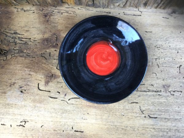 coffee saucer black red