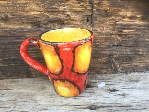 mug meteore gialla rossa